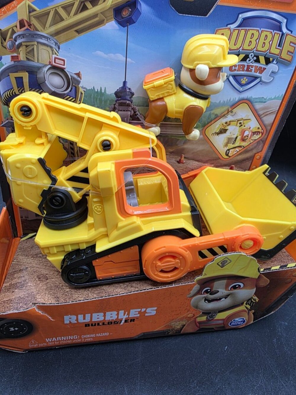 Rubble And Crew Paw Patrol Bulldozer Vehicle Yellow New Ages 3+ - Picture 8 of 9